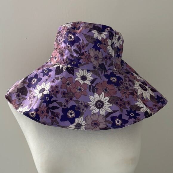Floral Purple Women's Sun Hat - Picture 6 of 6